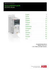 Abb ACS355 Guía De Instalación Rápida