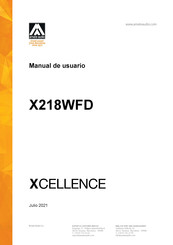 Amate Audio Xcellence X218WFD Manual De Usuario