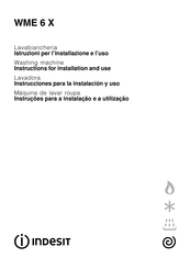 Indesit WME 6 X Instrucciones Para La Instalación Y Uso