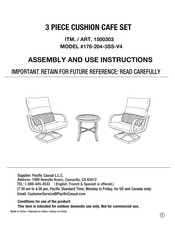 Pacific Casual 1500303 Manual De Instrucciones De Ensamblaje Y De Uso