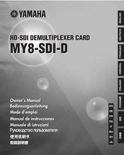 Yamaha MY8-SDI-D Manual De Instrucciones