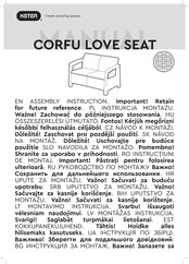 Keter CORFU LOVE SEAT Instrucciones De Montaje
