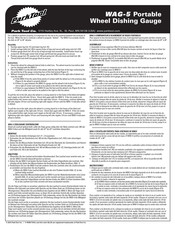 Park Tool WAG-5 Manual De Instrucciones