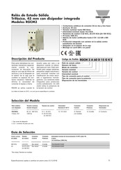 CARLO GAVAZZI RGCM3 15 Serie Manual Del Usuario