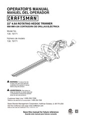 Craftsman 138. 79771 Manual Del Operador