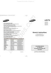 Samsung LE32T51B Instrucciones Del Propietario