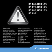 Sennheiser RS 165 Indicaciones De Seguridad