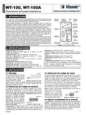 Visonic WT-100 Instrucciones Instalación