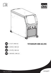 GYS TITANIUM 400 AC/DC Manual De Usuario