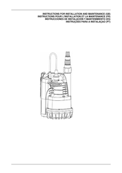 Tallas Pumps P1-611W Instrucciones De Instalación Y Mantenimiento