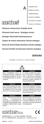 Vetus SENSORA Instrucciones De Instalación