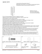 West Elm 9437435 Instrucciones De Ensamblaje