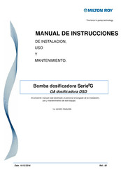 Milton Roy GA Manual De Instrucciones