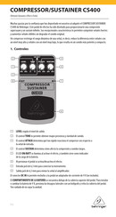 Behringer COMPRESSOR/SUSTAINER CS400 Guia De Inicio Rapido