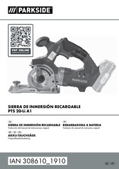 Parkside PTS 20-Li A1 Traducción Del Manual De Instrucciones Original