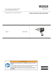 Atlas Copco W2920 Instrucciones Del Producto