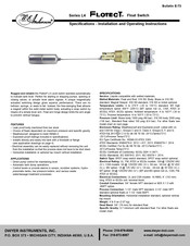 Dwyer Instruments W.E. Anderson Flotect L4 Instrucciones De Instalacion Y Uso