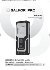 SALKOR PRO MDL 830 Manual Del Usuario Y Garantía