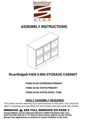 RiverRidge KIDS 02-053 Instrucciones De Montaje