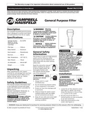 Campbell Hausfeld PA212102 Manual De Instrucciones Y Lista De Repuestos