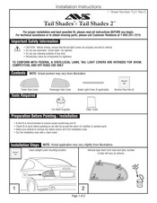 AVS Tail Shades Instrucciones De Instalación