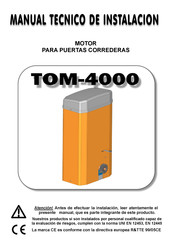 VDS TOM-4000 Manual Técnico De Instalación