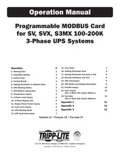 Tripp-Lite MODBUSCARDSV Operación Manual