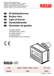 Riello 40 G5R Instrucciones De Instalación, Montaje Y Funcionamiento