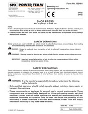 SPX POWER TEAM SPF25 Instructions De Montage