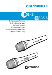 Sennheiser evolution e835S Instrucciones Para El Uso