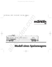 marklin Speisewagens Manual De Instrucciones