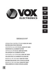 VOX electronics SBS6025IXF Manual Del Usuario