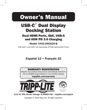 Tripp-Lite U442-DOCK20-B Manual De Instrucciones