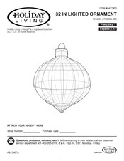 Holiday Living & Design 0477450 Manual Del Usuario