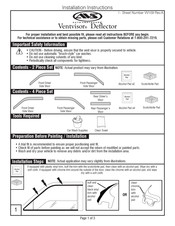 Auto Ventshade Ventvisor Instrucciones De Instalación