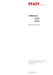 Pfaff 2546 Manual De Ajuste