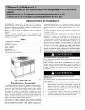 International comfort products WPA4 H Serie Instrucciones De Instalación