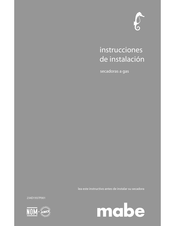 mabe SMW817SXGBB01 Instrucciones De Instalación