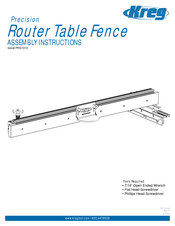 Kreg PRS1010 Instrucciones De Ensamblaje