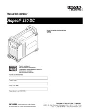 Lincoln Electric 12734 Manual Del Operador