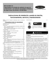 Carrier 58SC0A Instrucciones De Instalación, Puesta En Marcha, Funcionamiento, Servicio Y Mantenimiento