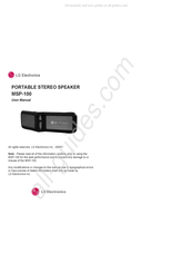 Lg MSP-100 Manual De Usuario