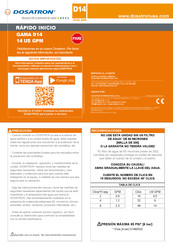 dosatron D14 Serie Inicio Rápido