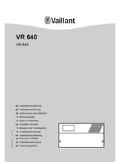 Vaillant VR 640 Instrucciones De Instalación