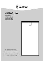 Vaillant allSTOR plus VPS 800/4-5 Instrucciones De Instalación Y Mantenimiento