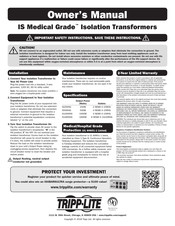 Tripp-Lite IS Medical Grade IS500HG Manual Del Propietário