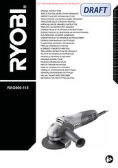 Ryobi RAG600-115 Traducción De Las Instrucciones Originales