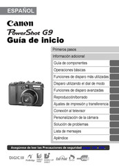 Canon PowerShot G9 Guía De Inicio