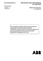 ABB ACS 600 MultiDrive Información Acerca Del Producto Y La Seguridad