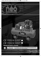 NEO CE 925/4/220T Manual Del Usuario Y Garantía